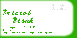 kristof misak business card