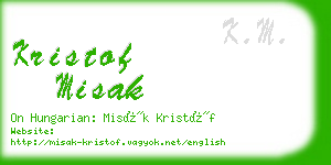 kristof misak business card